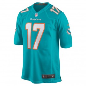 Maillot Miami Dolphins Jaylen Waddle 17 Nike Aqua 2021 NFL Draft  - Homme